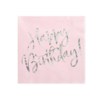 Servetele roz Happy Birthday set de 20
