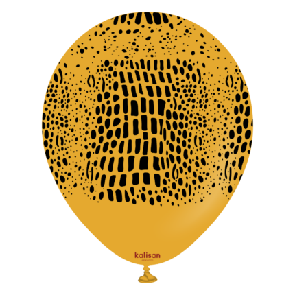 Set 5 baloane 30 cm imprimate – Kalisan Safari Crocodile Mustard