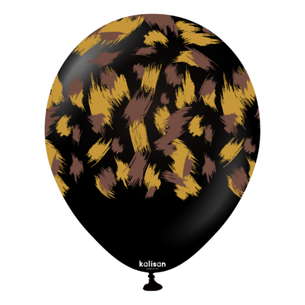 Set 5 baloane 30 cm imprimate – Kalisan Safari Savanna Black