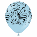 Set 5 baloane 30 cm imprimate – Kalisan Nebula Macaron Blue/Black
