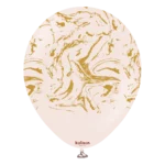 Set 5 baloane 30 cm imprimate – Kalisan Nebula Pink Blush/Gold