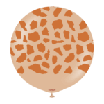 Balon latex 60 cm imprimat - Kalisan Safari Giraffe -Desert Sand