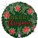 Balon din folie Merry Christmas – 35×35 cm