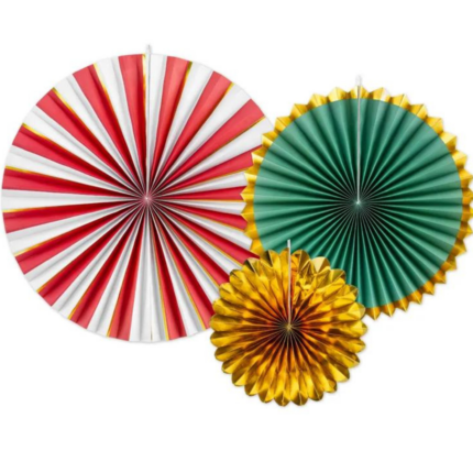 Set 3 rozete decorative Burgundy