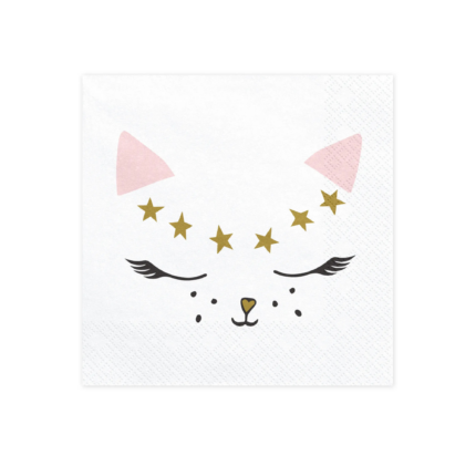 Servetele albe Kitty set de 20