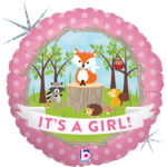 Balon din folie Its a Girl Woodand – 45 cm