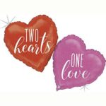 Balon folie inimi „Two hearts, One love”