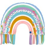 Balon din folie curcubeu tematica marina 64 cm