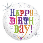 Balon folie „Happy Birthday” 45 cm