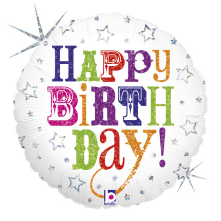 Balon folie „Happy Birthday” 45 cm
