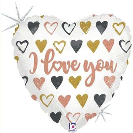 Balon folie inima 45 cm „I love you”