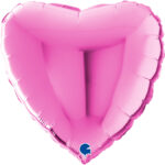 Balon folie inima 60 cm Fuxia