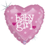Balon inima „Baby Girl”
