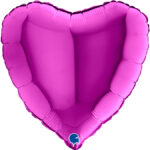 Balon folie inima 45 cm Fuxia