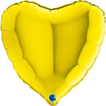 Balon folie inima 45 cm Galben