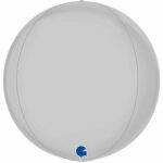 Balon folie Orbz 45 cm Alb Satin