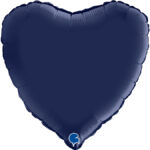 Balon folie inima 45 cm Satin albastru