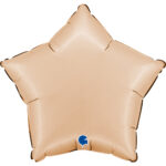 Balon din folie în forma de stea Satin Nude – 18 inch (42×40 cm)
