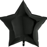 Balon folie stea 90 cm Negru