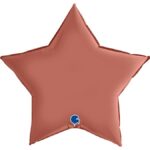 Balon folie stea 90 cm Rosé Gold Satin