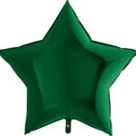 Balon folie stea 90 cm Verde închis