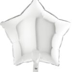 Balon folie stea 45 cm Alb