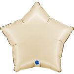 Balon din folie in forma de stea Satin Cream- 42×40 cm