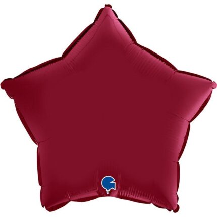 Balon folie stea 45 cm Satin Cherry