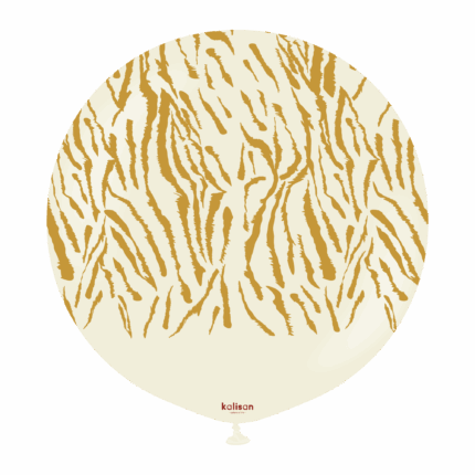 Balon latex jumbo 60 cm imprimat – Kalisan Safari Tiger – White Sand