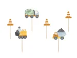 Set topper pentru cupcakes Masinute de Constructii
