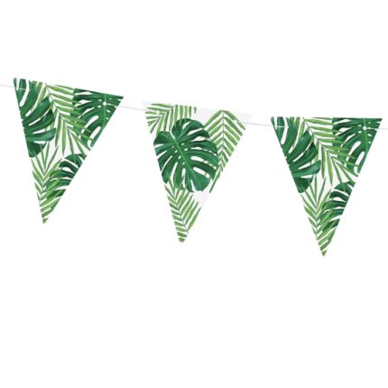 Ghirlanda stegulete Aloha imprimeu frunze – 130 cm