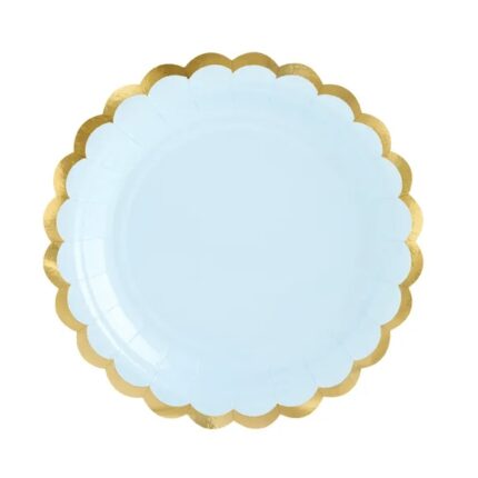 Farfurii 18 cm albastru deschis set de 6