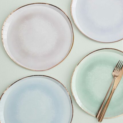 Farfurii colorate pastel set de 8