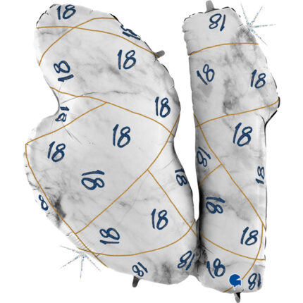 Balon folie cifra 18 Albastru