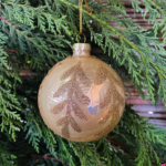 Glob auriu din sticla – 8 cm