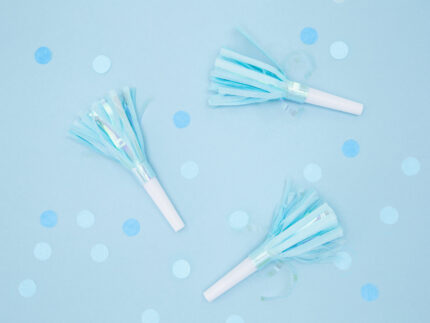 Suflători albastru deschis – set de 6