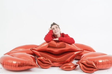 Balon folie 100 cm Buze glitter