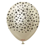 Set 5 baloane 30 cm imprimate – Kalisan Safari Leopard Chrome White Gold