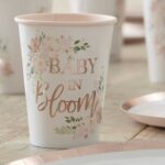 Pahare Baby in Bloom petrecere Baby Shower- set de 8