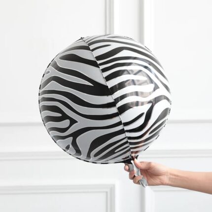 Balon din folie Orbz 55 cm, imprimeu Zebra