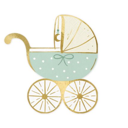 Servetele Baby Girl carucior albastru Tiffany 15 cm – set de 20