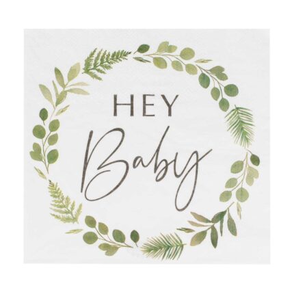 Servetele Hey Baby tematica Baby Shower – set de 16