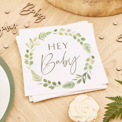 Servetele Hey Baby tematica Baby Shower – set de 16