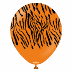 Set 5 baloane 30 cm imprimate – Kalisan Safari Tiger Orange