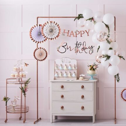 Servetele Happy Birthday imprimeu floral set de 8