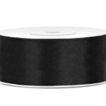Rola panglica de saten 25mm x 25m, negru