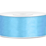 Rola panglica saten 25mm x 25m, sky blue