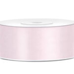 Panglica saten, 25mm/25m, roz deschis