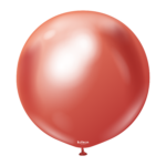 Balon latex Chrome jumbo 60 cm -Kalisan Mirror Chrome Red
