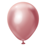 Set 50 baloane latex Chrome 13 cm -Kalisan Mirror Chrome Pink